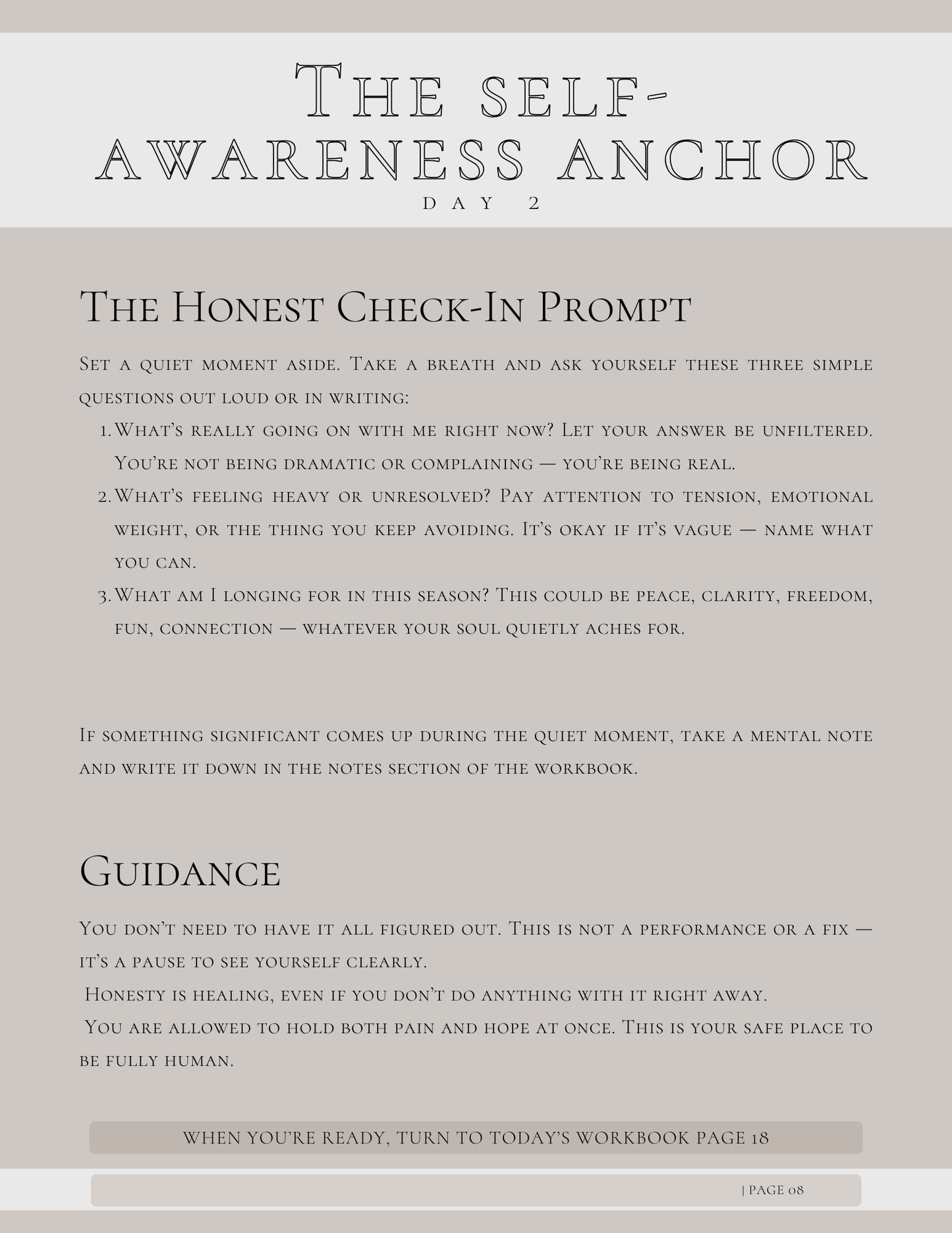 FREE 3 Day Centering Guide